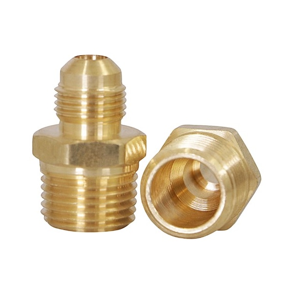 5/8 Flare X 3/4 MIP Reducing Adapter Pipe Fitting; Brass